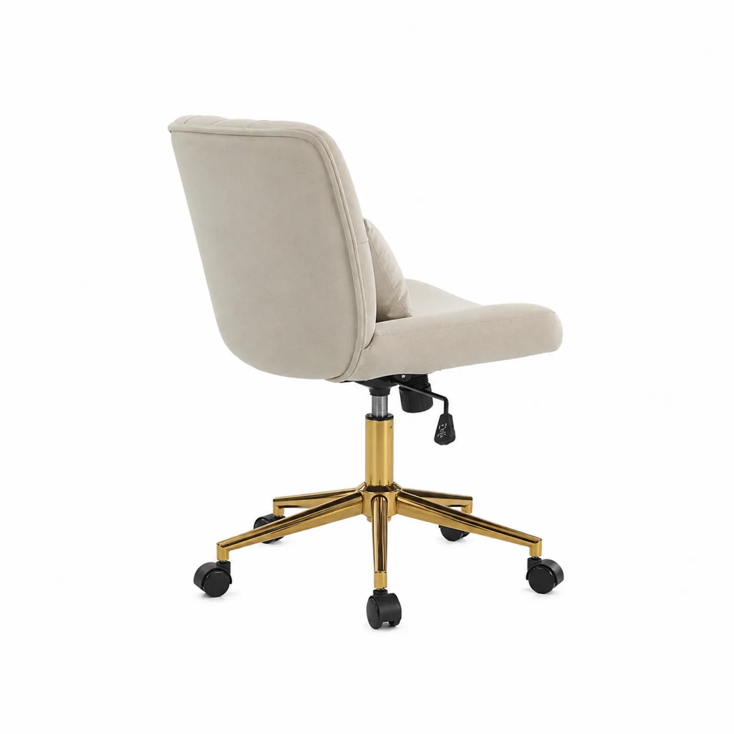 Bürostuhl Mikrofaser Beige mit Höhenverstellung und Schwenkfunktion