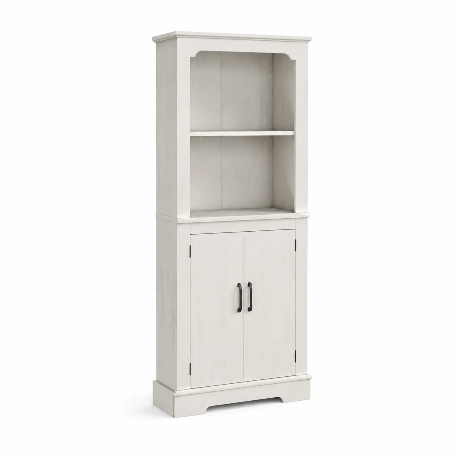Buffetschrank mit Regalen Holz Weiß