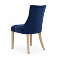 Chaise de salle à manger en velours bleu 47x55x95 cm