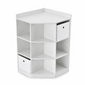 Eckregal MDF Weiß mit Boxen