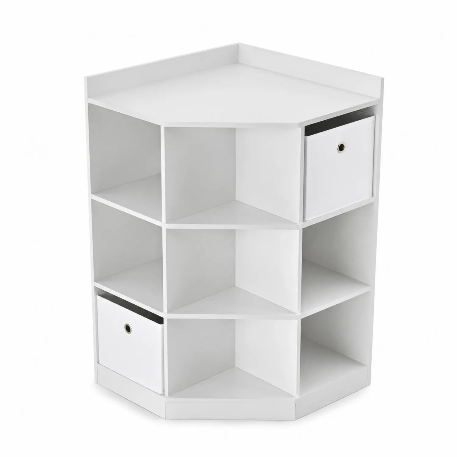 Eckregal MDF Weiß mit Boxen