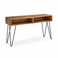 Console en bois de manguier avec pieds en fer noir 120x30x80 cm