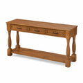 Console en bois marron 120x30x80 cm