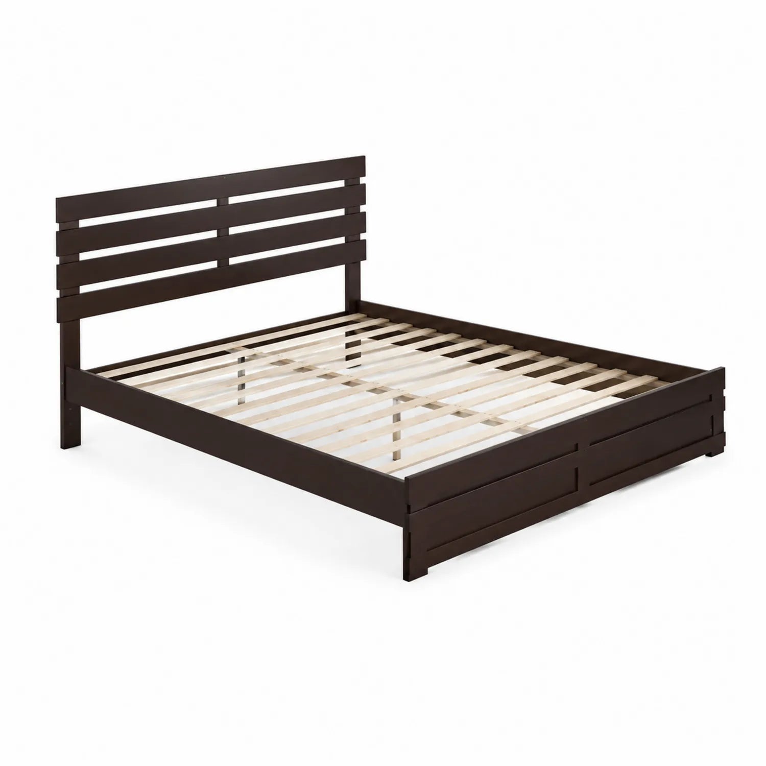 Holzbett Doppelbett mit Lattenrost 200x160 cm Dunkelbraun