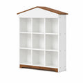 Bücherregal Dachform Weiß MDF Holzfurnier