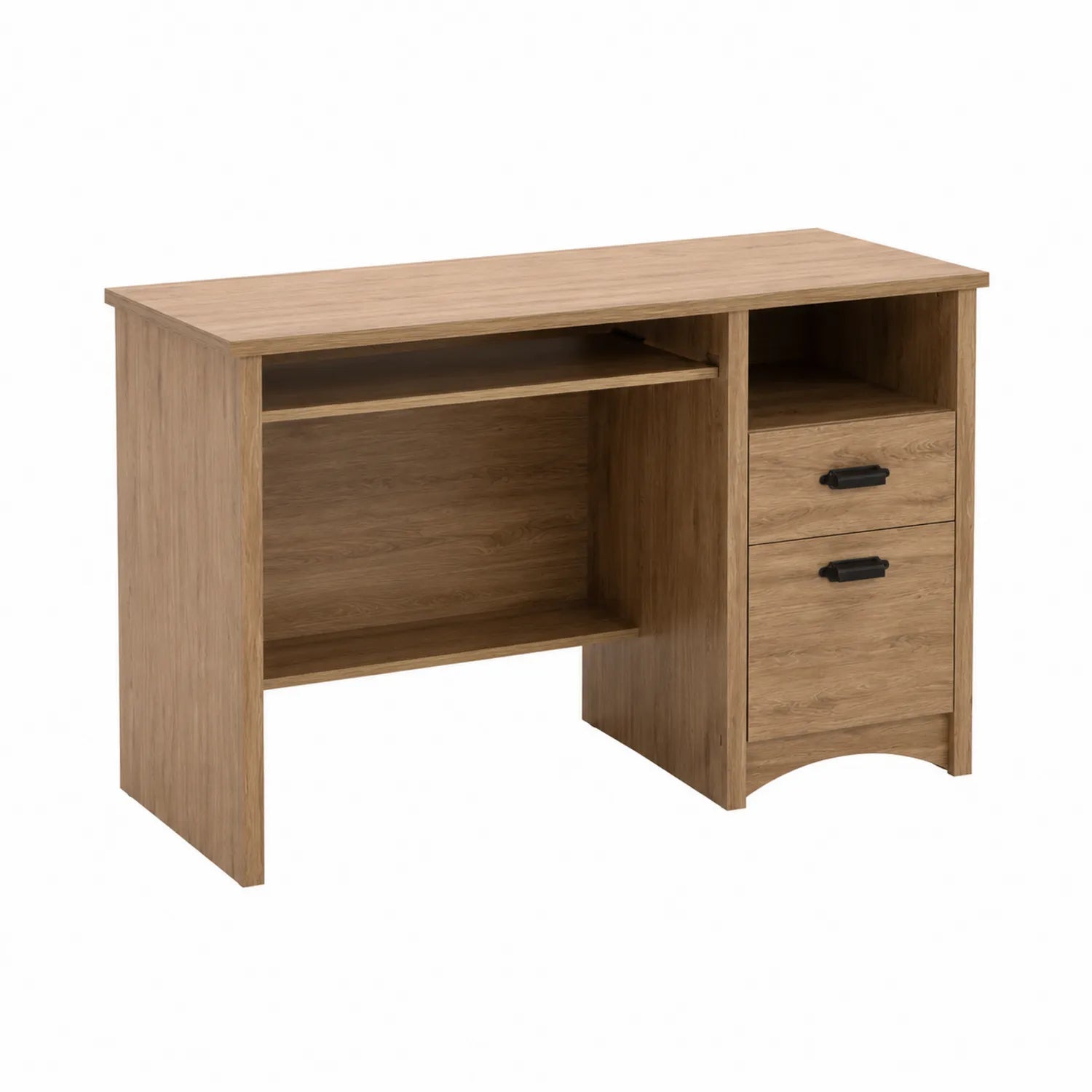 Holzschreibtisch mit Eichefurnier und Schubladen 120x50x75cm