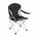 Outdoor Klappstuhl Stahl Polyester Schwarz/Grau