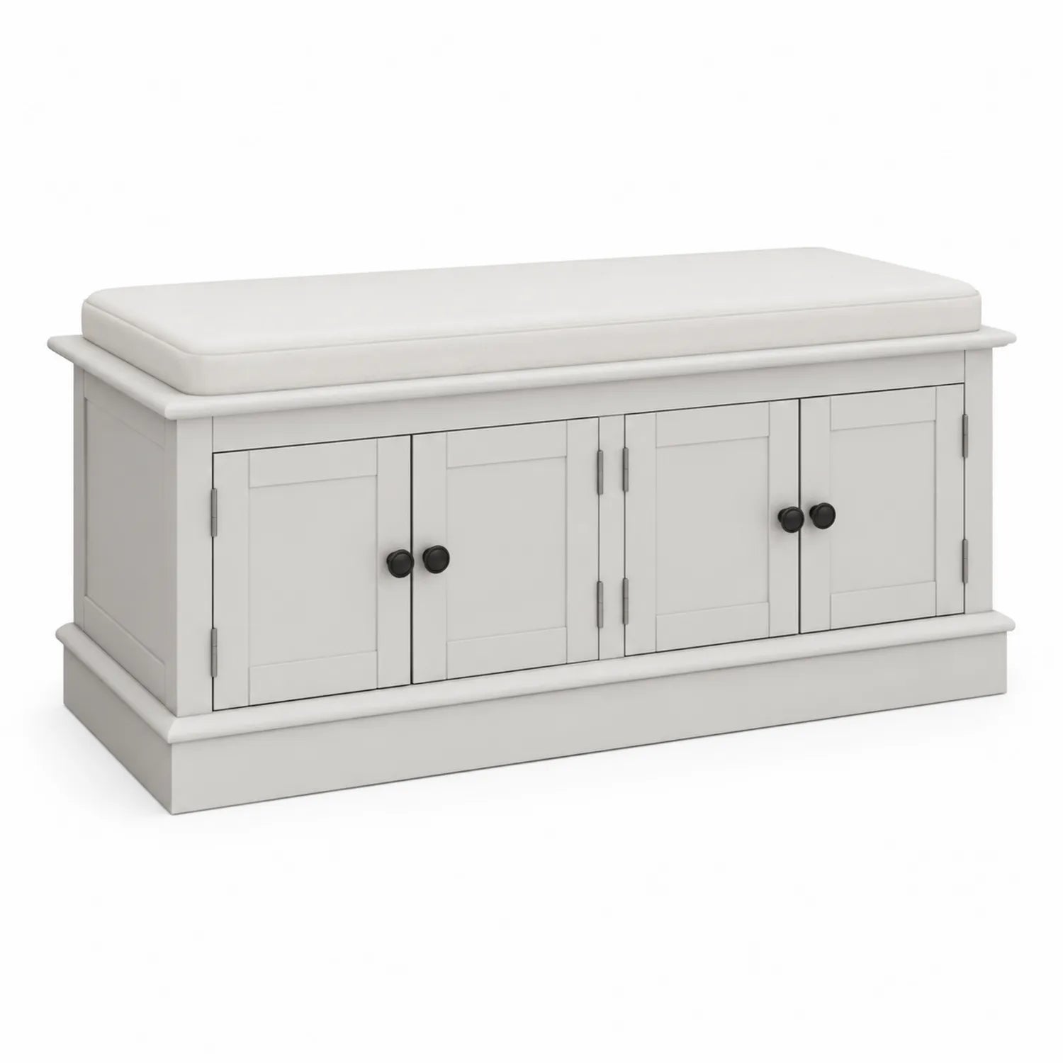 Banquette de rangement blanche en bois
