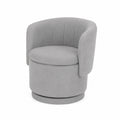 Fauteuil pivotant avec accoudoirs en tissu gris