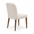 Stuhl Beige Polyester Massivholz 90x50x60 cm